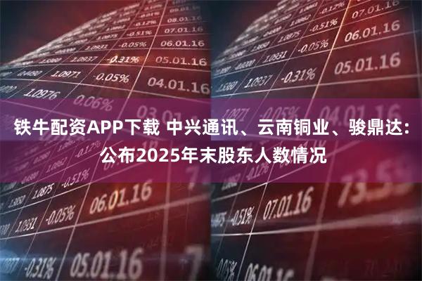 铁牛配资APP下载 中兴通讯、云南铜业、骏鼎达: 公布2025年末股东人数情况